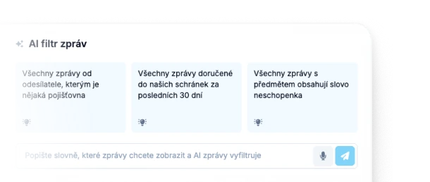 AI filtr zpráv v aplikaci ONEPOST